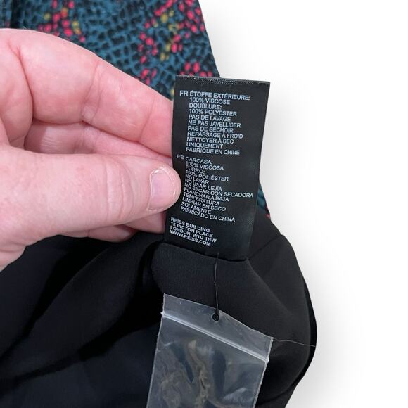 NWT Reiss Skyla Reptile Print Wrap Mini Skirt Womens Size 4 Green Lined $220 - Picture 6 of 8